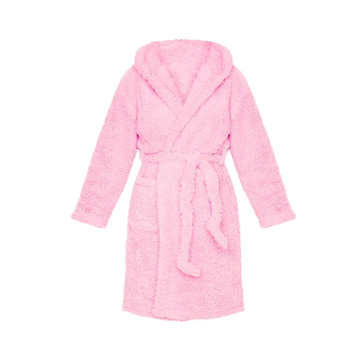 Winter Warm Casual Robes Woman Ear Hooded Bathrobe Plush Robe V Neck Long Sleeve Shawl Kimono Warm Bath Robes Coat