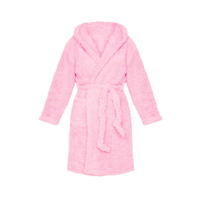 Winter Warm Casual Robes Woman Ear Hooded Bathrobe Plush Robe V Neck Long Sleeve Shawl Kimono Warm Bath Robes Coat