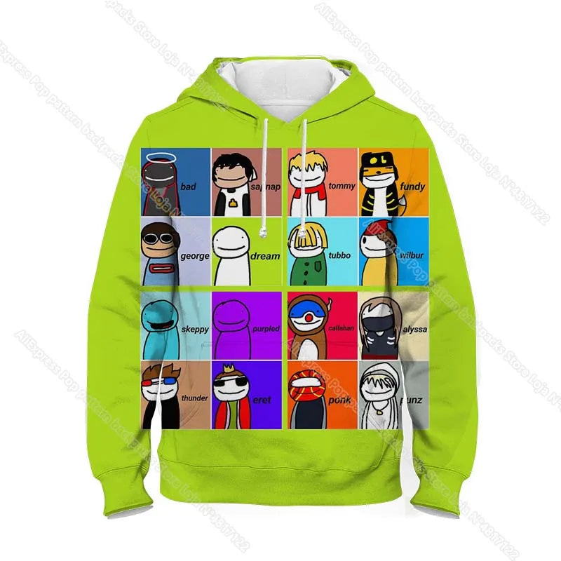 3D Print Spring Autumn Kids Dream Merch  Hoodies Children Cartoon Sweatshirts Sudadera Boys Girls Toddler Graphic Pullovers Tops