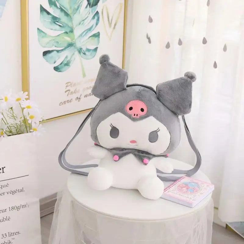 Kawaii Japanese Style Backpack Plush Melodying Back Bag Girl's School Bag Cartoon Kuromies Bags Gifts For Girlfriend Children