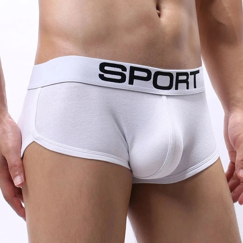 Fashion Men Underwear Boxer Cotton Fitness Sports Boxer Shorts Masculina Mens U Bulge Pouch Panties Comfortable Male Underpants