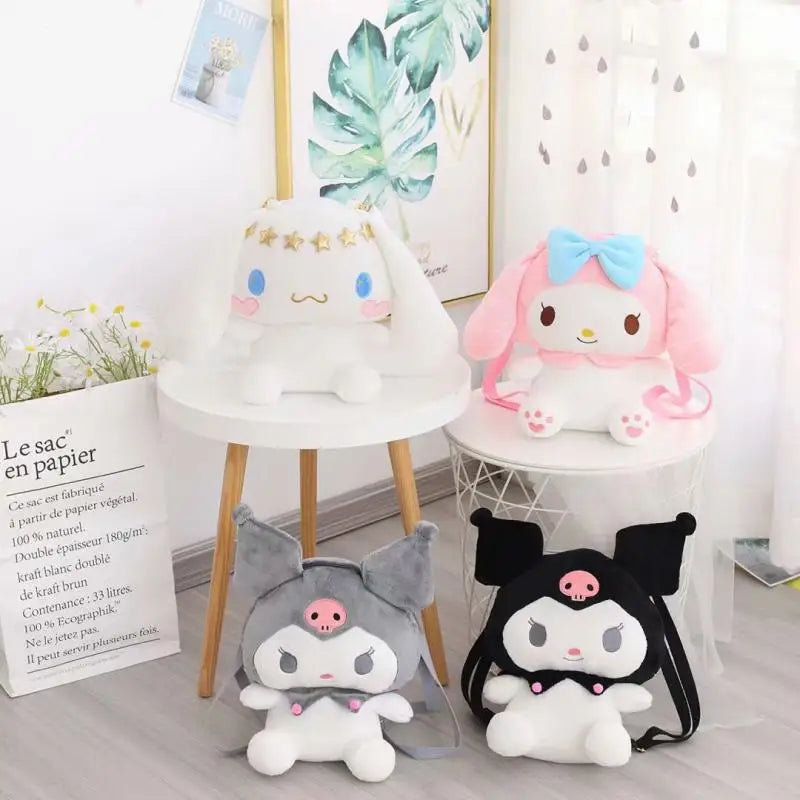 Kawaii Japanese Style Backpack Plush Melodying Back Bag Girl's School Bag Cartoon Kuromies Bags Gifts For Girlfriend Children