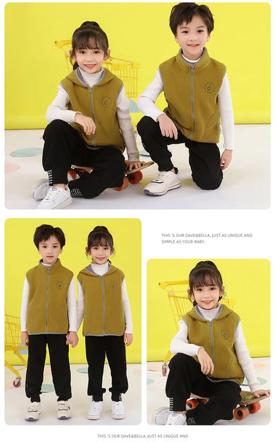 New Autumn Winter Children Tops Clothes Jackets 2-11T Candy Colors Toddler Waistcoats for Boys Girls Casual Kids Hooded Vest