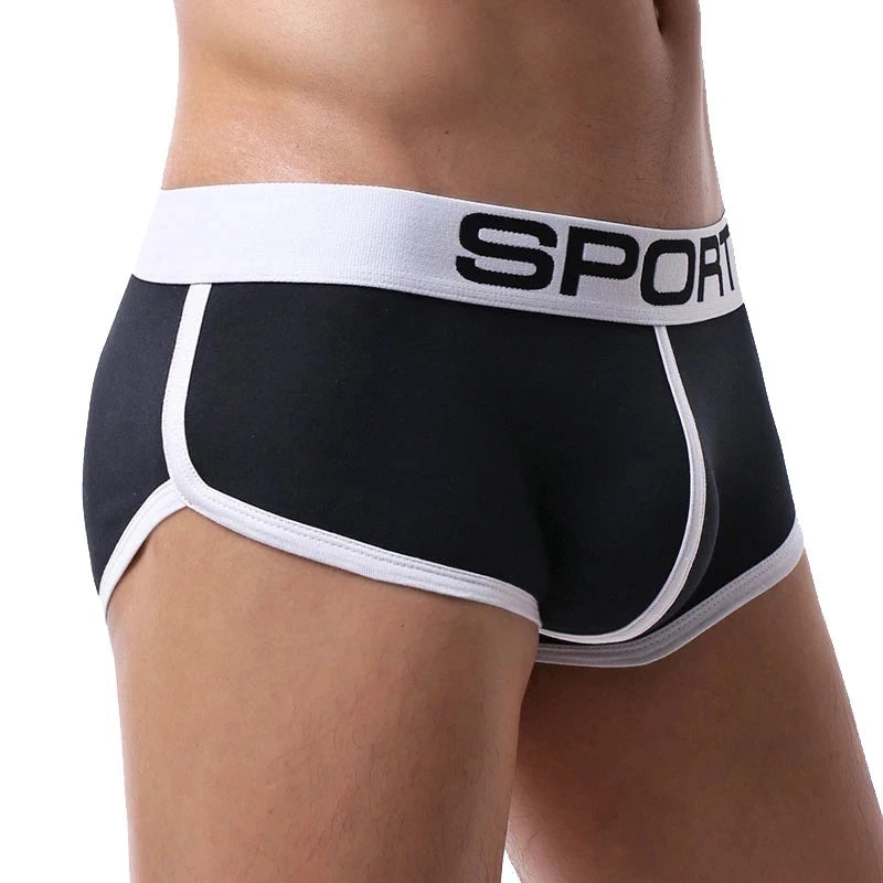 Fashion Men Underwear Boxer Cotton Fitness Sports Boxer Shorts Masculina Mens U Bulge Pouch Panties Comfortable Male Underpants