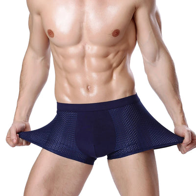 4pcs/lot Bamboo Fiber Men's Boxer Pantie Underpant plus size XXXXL large size shorts breathable underwear 5XL 6XL 7XL 8XL