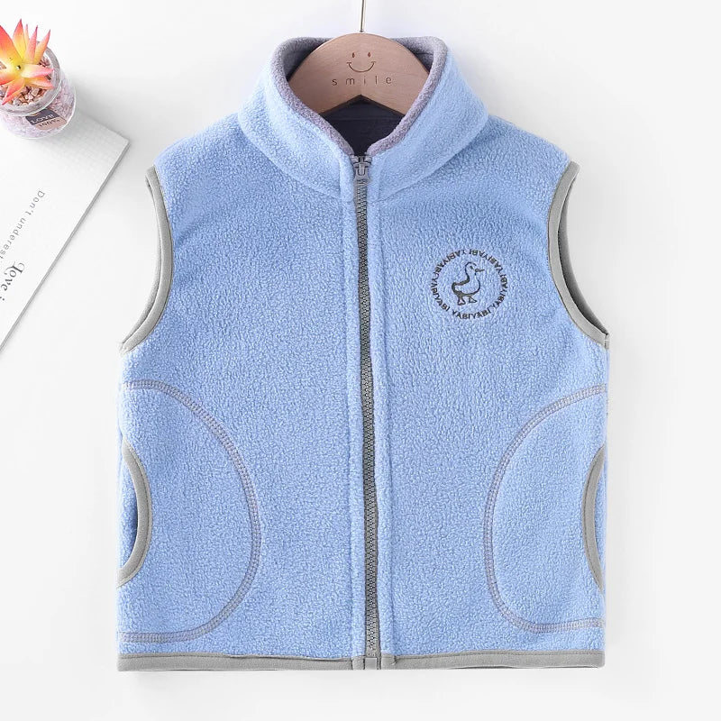 New Autumn Winter Children Tops Clothes Jackets 2-11T Candy Colors Toddler Waistcoats for Boys Girls Casual Kids Hooded Vest