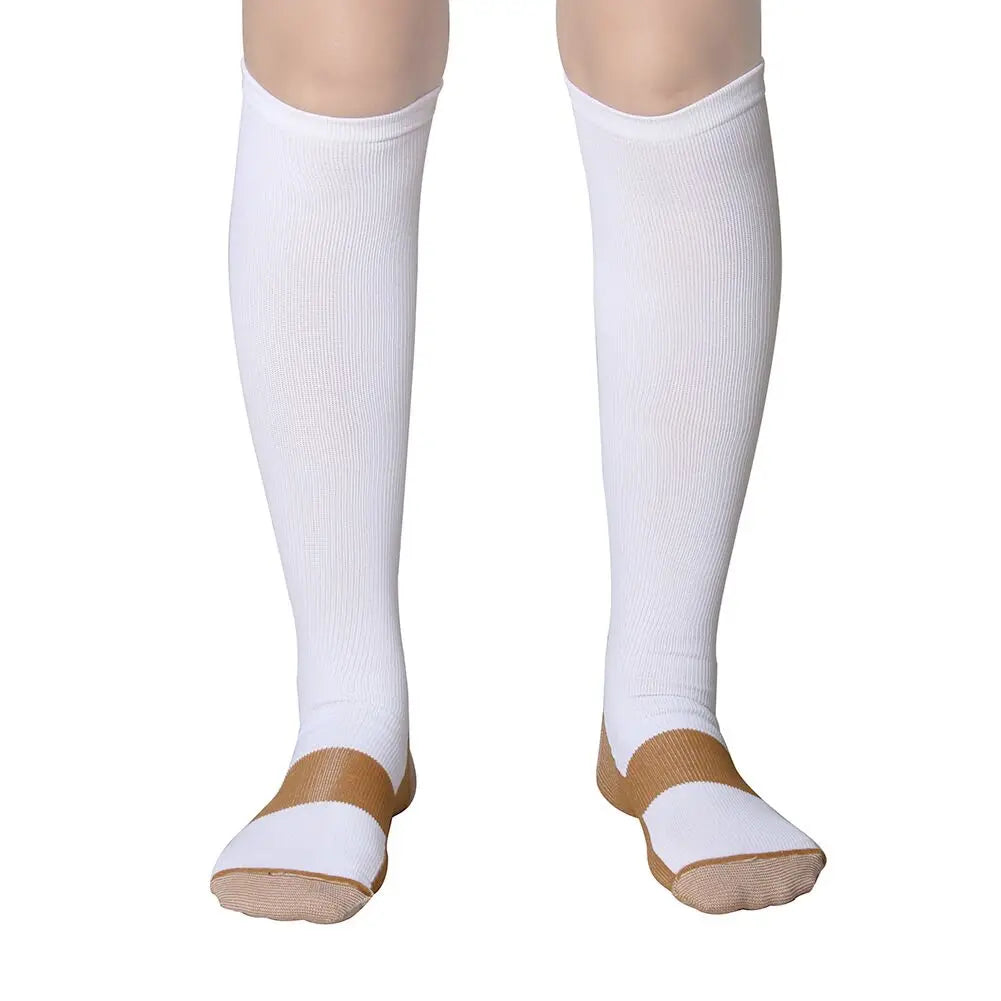 3 Pair Copper Compression Socks Women Men Anti Fatigue Pain Relief Graduated Unisex Compression Stockings Knee High 15-20 MmHg