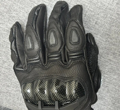 Motorcycle Gloves Black Racing Genuine Leather Motorbike White Road Riding Team Glove Men Summer Winter Touch Screen