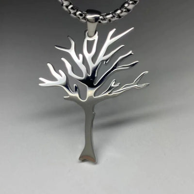 Titanium Steel Tree of Life Pendant Necklace Hip Hop Style High Quality Stainless Steel Jewelry for Men and Women Free shipping