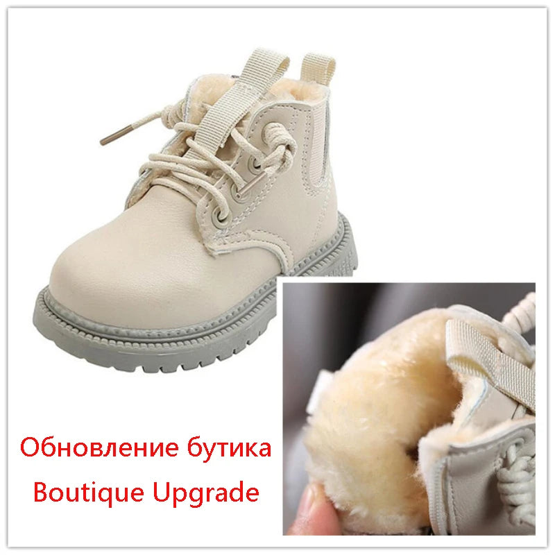 Kids Leather Chelsea Boots Waterproof Children Ankle Boots Fashion Toddler Snow Boots Casual Shoe