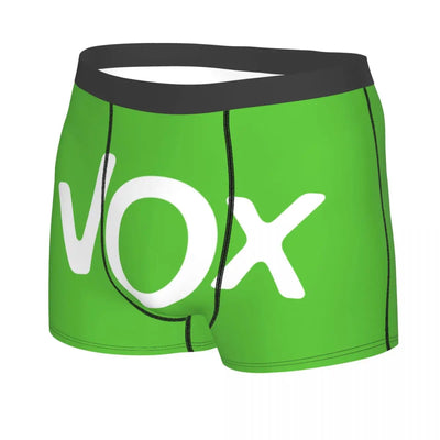 Custom Spain Vox Flag Underwear Men Breathbale Spanish Political Party Boxer Briefs Shorts Panties Soft Underpants For Homme