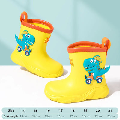 2024 HOT Children Shoes Toddler Infant Kids Baby Boys Girls PVC Rain Boots Waterproof Non-Slip Shoes Kids Shoes Bota Infantil