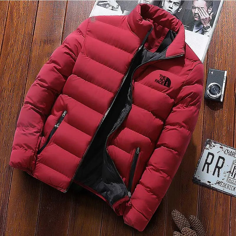 Winter New Thick Men Warm Parka Jackets Casual Men's Outwear Coats Solid Stand Collar Male Windbreak Cotton Padded Down Jacket