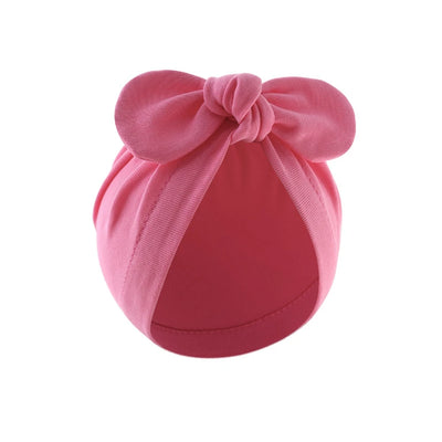 Children Rabbit Ear Turban Hat Baby Indian Knot Bows Hats Newborn Toddler Ball Tie Caps Kids Earmuffs Beanie Hair Accessories