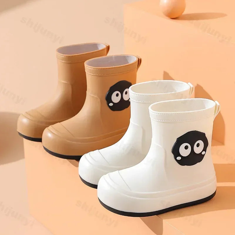 New Toddler Kids Rain Boots Children Cartoon Rain Boot Cartoon Cute Shoes for Boys Girls Waterproof EVA Non Slip Short Boots