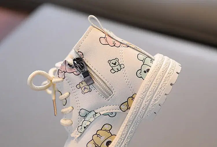 Children Boots for Girls Boys Shoes Spring Autumn PU Leather Baby Boots Fashion Toddler Kids Shoes Warm Winter Snow Boots