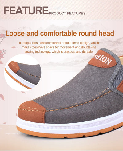 2023 Spring and Autumn Men Fashion Casual Shoes Trend Canvas Shoes Cover Feet Men Flat Shoes Lightweight and Soft Walking Shoes