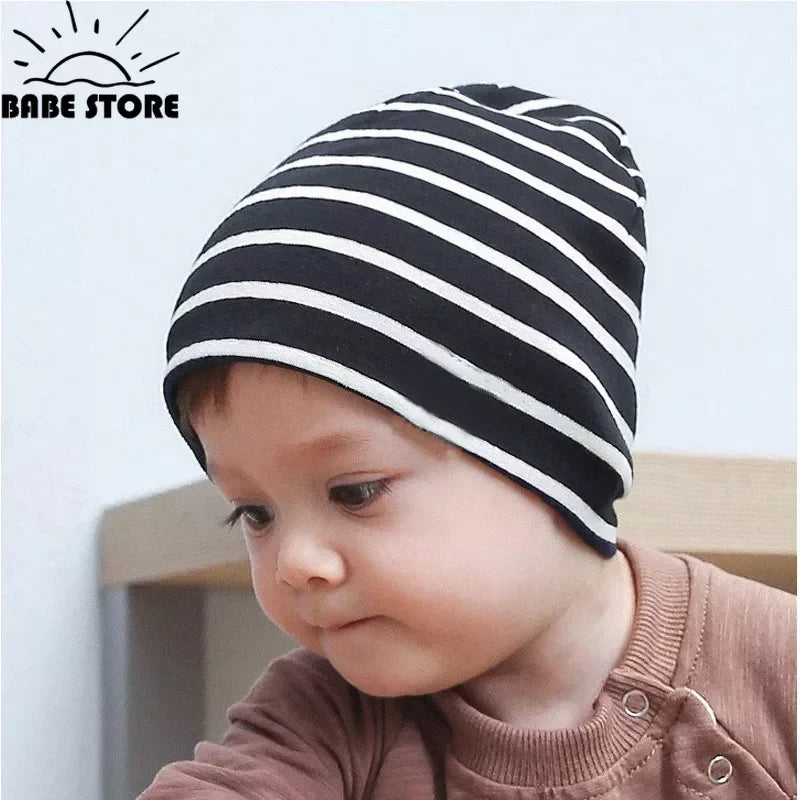 Fashion Solid Color Kids Hats Toddler Baby Boy Girl Infant Cotton Soft Warm Earmuffs Hat Beanies Cap Winter Knitted Newborn Hat