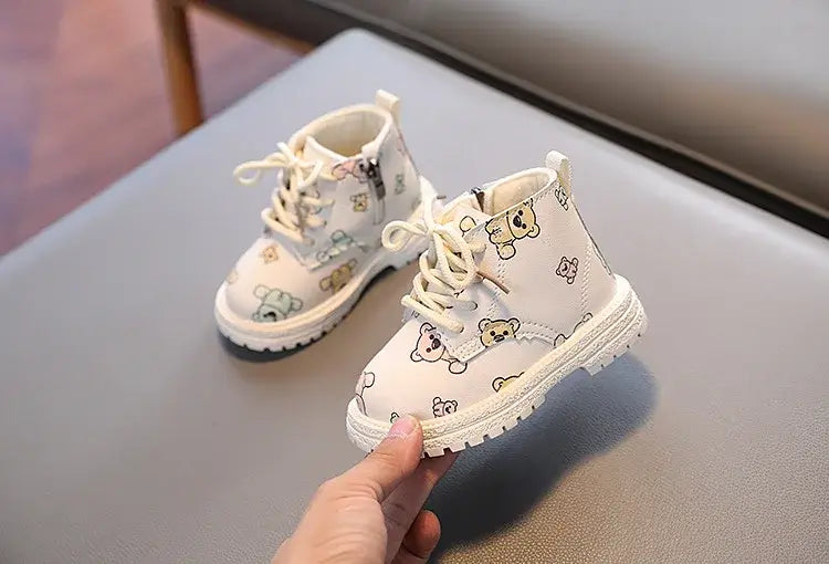 Children Boots for Girls Boys Shoes Spring Autumn PU Leather Baby Boots Fashion Toddler Kids Shoes Warm Winter Snow Boots