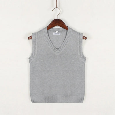 Sweater Vest Men Thicken V-neck Sleeveless Knitted Sweaters Vests Striped Retro Preppy-style Simple Chic Loose Casual All-match