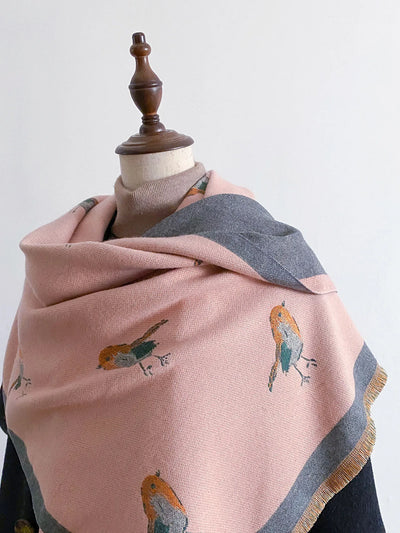 Thick Cashmere Blanket Women Scarf Warm Pashmina Shawl Winter Wraps Bufanda Print 2023 New Design Poncho Echarpe Female