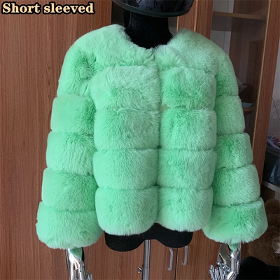 Winter coat for faux fur coat women new outerwear Fox fur short coat Fake fur  jacket furry fluffy jacket luxury woman fur Fake