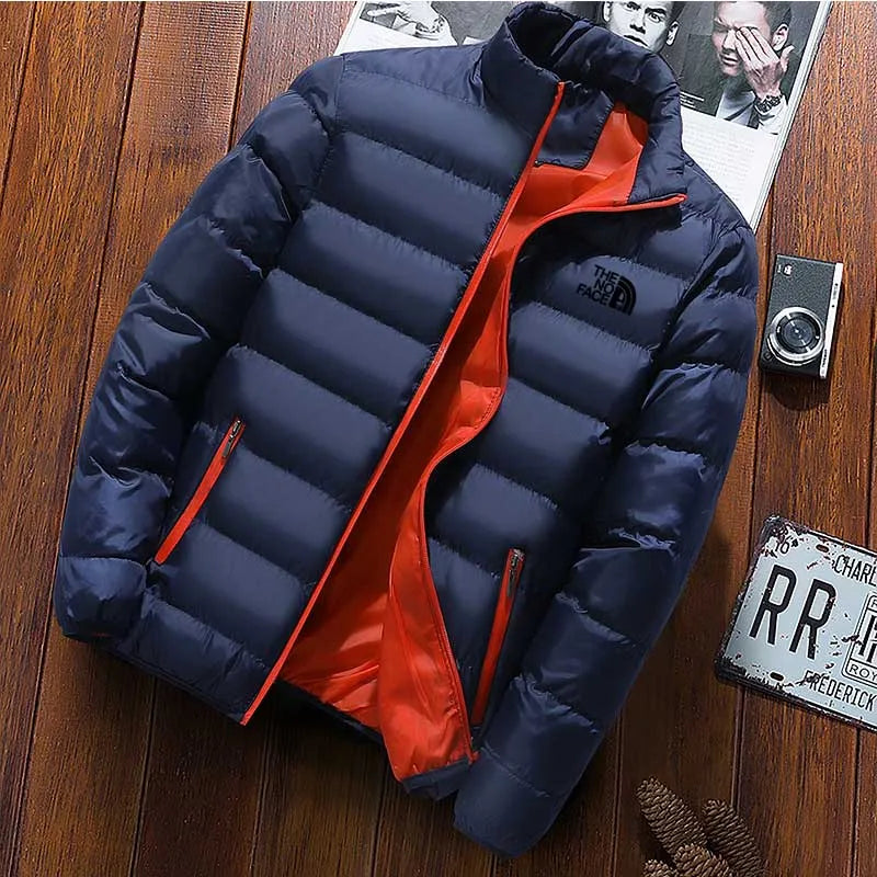 Winter New Thick Men Warm Parka Jackets Casual Men's Outwear Coats Solid Stand Collar Male Windbreak Cotton Padded Down Jacket