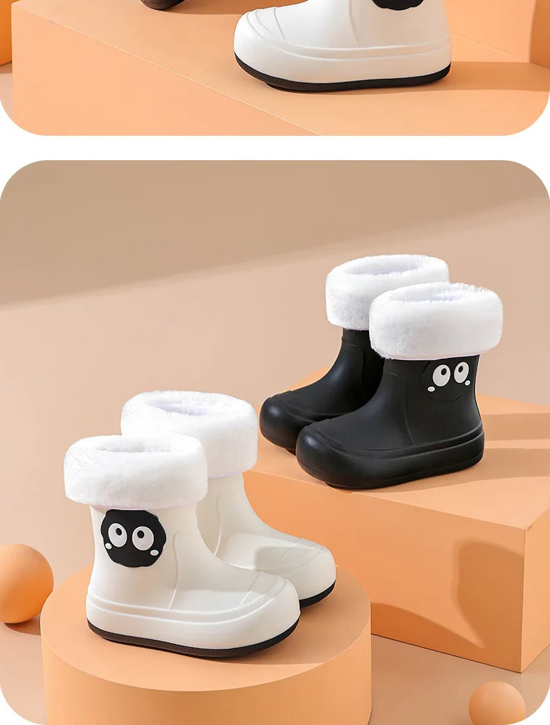 New Toddler Kids Rain Boots Children Cartoon Rain Boot Cartoon Cute Shoes for Boys Girls Waterproof EVA Non Slip Short Boots