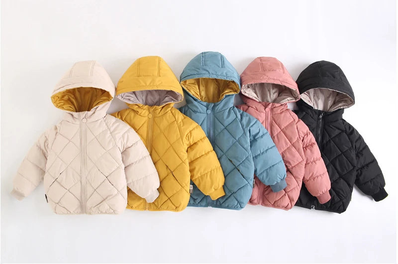 Casual Baby Girls Winter Clothes Kids Light Down Coats with Hoodie Spring Girl Jacket Toddler Children Clothing for Boys Coat