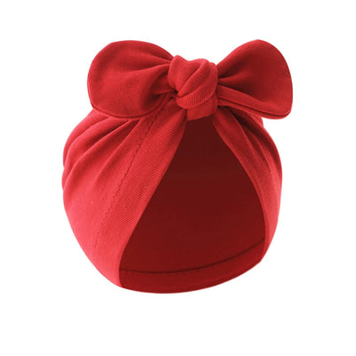 Children Rabbit Ear Turban Hat Baby Indian Knot Bows Hats Newborn Toddler Ball Tie Caps Kids Earmuffs Beanie Hair Accessories