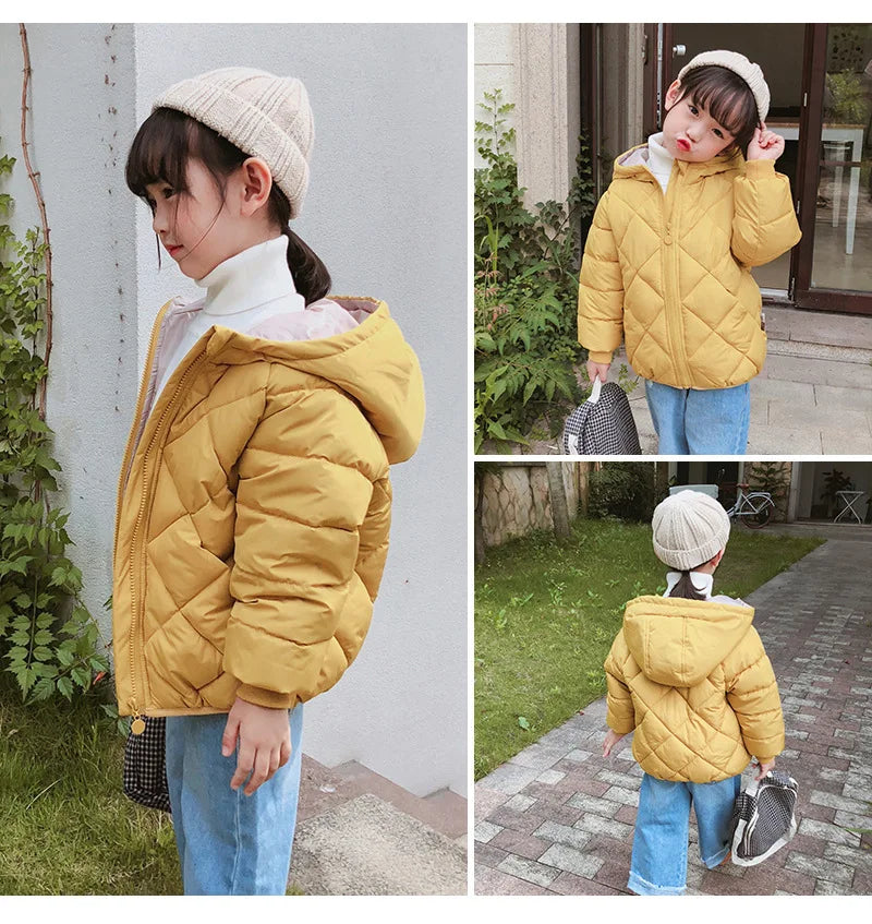 Casual Baby Girls Winter Clothes Kids Light Down Coats with Hoodie Spring Girl Jacket Toddler Children Clothing for Boys Coat