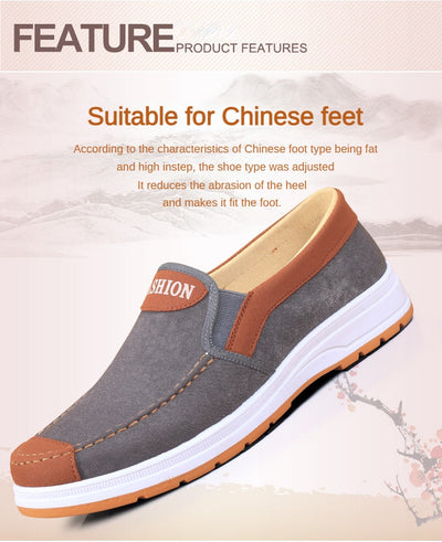 2023 Spring and Autumn Men Fashion Casual Shoes Trend Canvas Shoes Cover Feet Men Flat Shoes Lightweight and Soft Walking Shoes