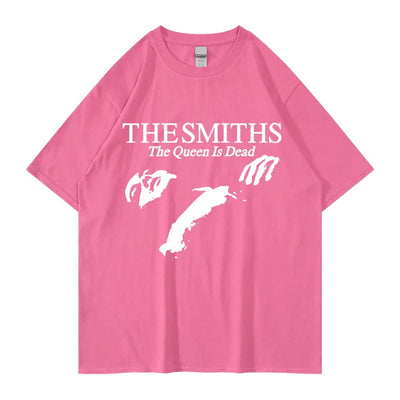 Men Cotton T Shirt Summer Tops The Smiths "The Queen Is Dead" - T-Shirt, 1980's Indie, Morrissey Bigger Size Homme Black T-shirt