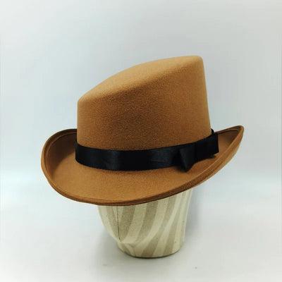 Men Top hat Magician Presidential high hat British jazz top hats male gentleman flat felt hat 2024 sombrero de copa británico