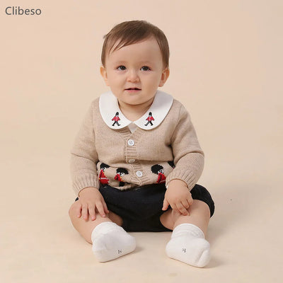 Toddler Baby Boys Sweater Coat for Newborn Autumn Knitted Cardigan Spring Kid Cartton Knitting Outwear Children Baby Boy Clothes