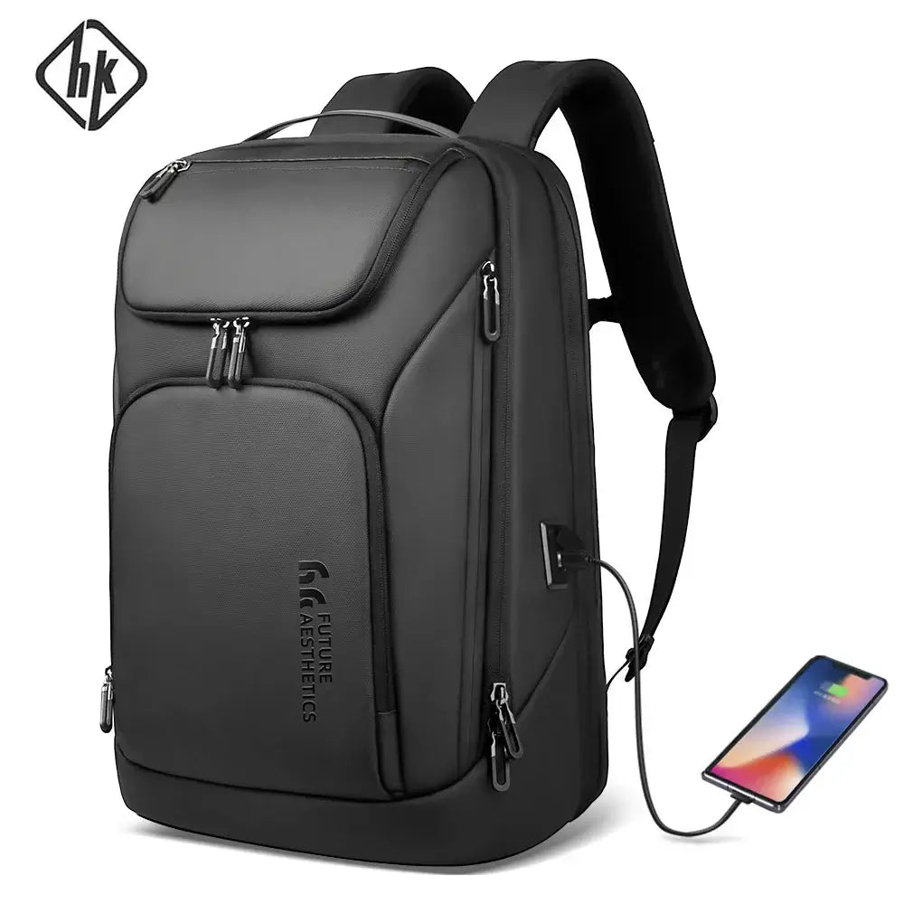 HK New Arrival Spacious Travel Backpack 17.3 inch Laptop Backpack For Men Big Capacity Waterproof Commuting Rucksacks With USB