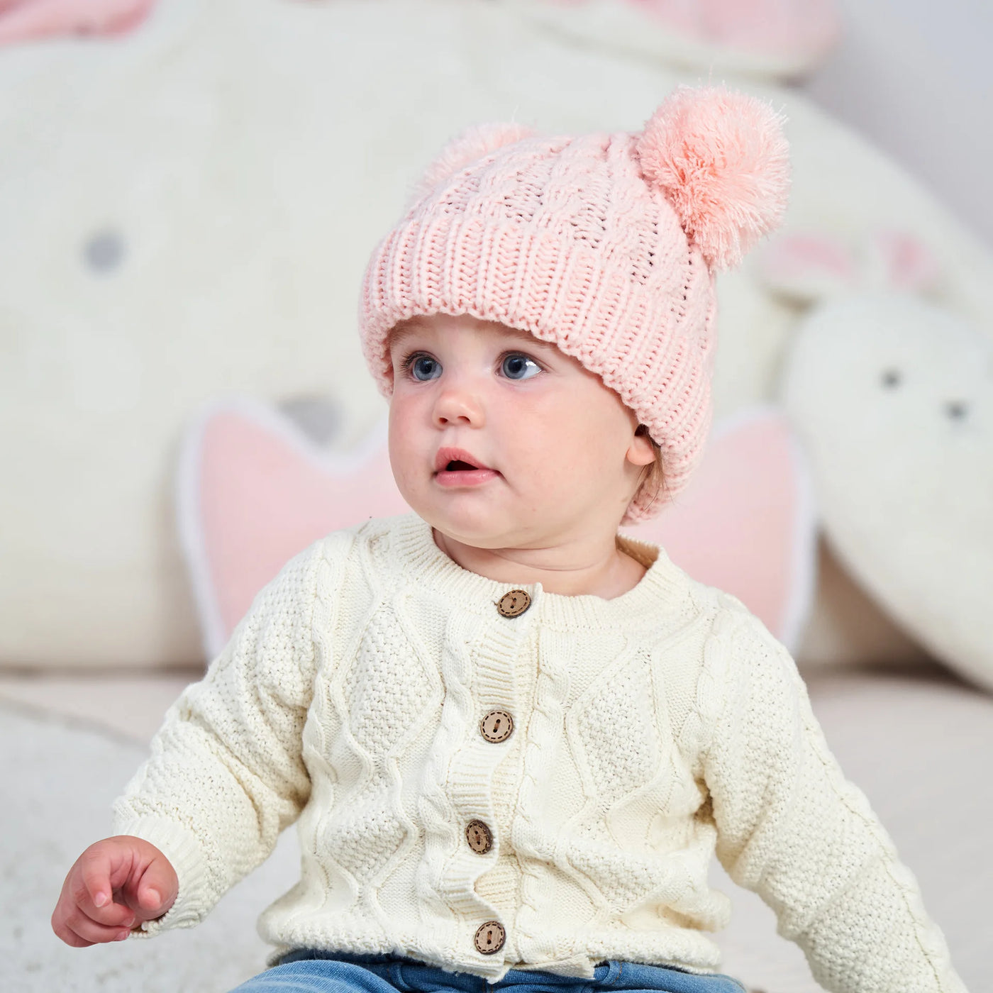 Autumn Winter Baby Hat for Girls Beanie Bonnet Kids Cute Pompoms Knit Hats Solid Newborn Accessories Warmer Stuff Toddler Cap