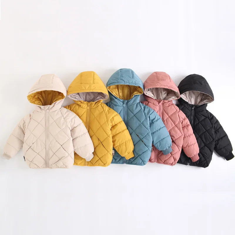 Casual Baby Girls Winter Clothes Kids Light Down Coats with Hoodie Spring Girl Jacket Toddler Children Clothing for Boys Coat