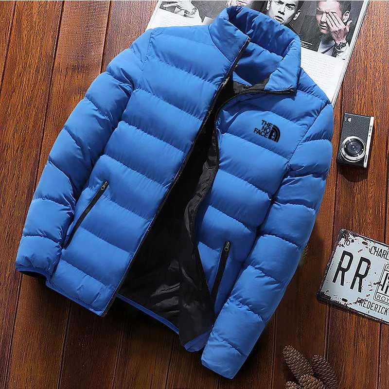 Winter New Thick Men Warm Parka Jackets Casual Men's Outwear Coats Solid Stand Collar Male Windbreak Cotton Padded Down Jacket