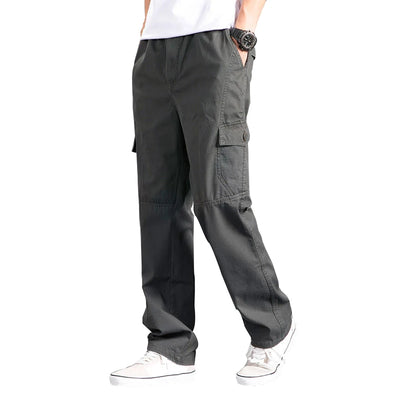 New Cargo Pants Men's Loose Straight Pants Plus Size Clothing Work Wear Japanese Joggers Homme Sports Cotton Casual Trousers