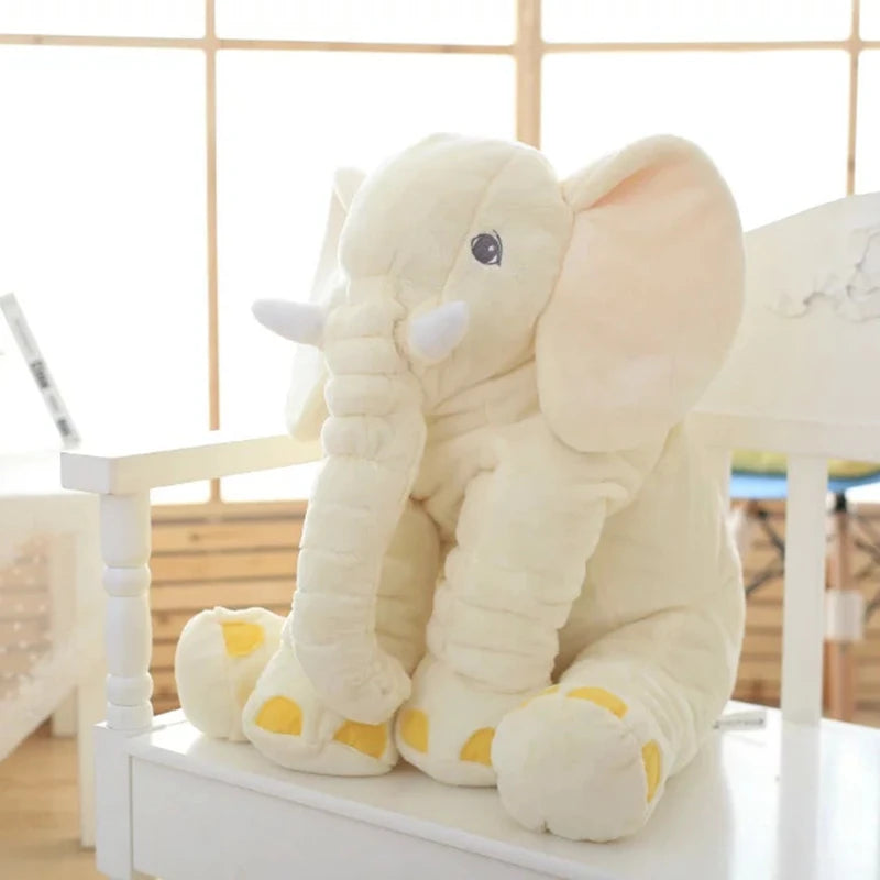 40cm 60cm 80cm Kawaii Plush Elephant Doll Toy Kids Play Back Cushion Cute Stuffed Elephant Child Accompany Doll Xmas Gift