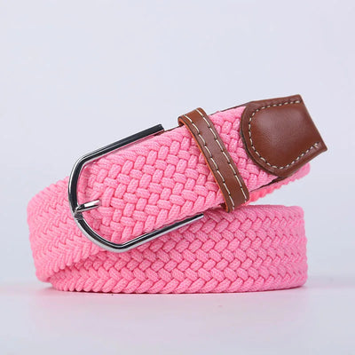 107/120/130cm UNISEX Casual Knitted Pin Buckle Women Belt Woven Canvas Elastic Expandable Braided Stretch Jeans Belts for Men