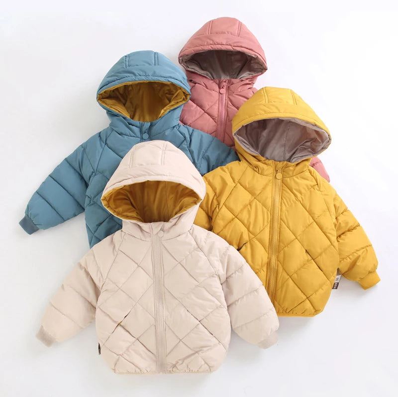 Casual Baby Girls Winter Clothes Kids Light Down Coats with Hoodie Spring Girl Jacket Toddler Children Clothing for Boys Coat