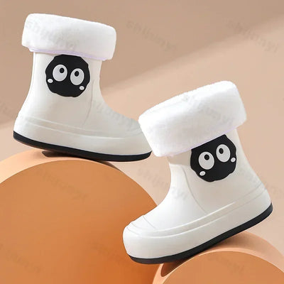 New Toddler Kids Rain Boots Children Cartoon Rain Boot Cartoon Cute Shoes for Boys Girls Waterproof EVA Non Slip Short Boots