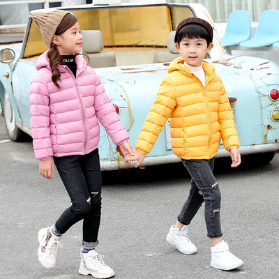 Autumn Winter Kids Down Jackets For Girls Children Clothes Warm  Coats For Boys Toddler Girls Outerwear Clothes 2-12 Years