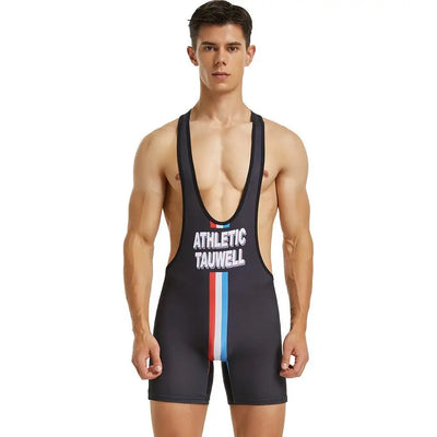 SEOBEAN Mens Undershirts Bodysuit Wrestling Singlet Fitness Workout One-piece Vest Bodywear Underwear Bodybuilding Jumpsuit