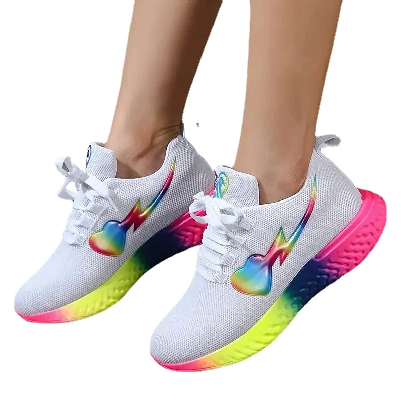 Summer New Sneakers Women Casual Shoes Bright Sole Women Sneakers Outdoor Jogging Trainer Female Vulcanized Shoes