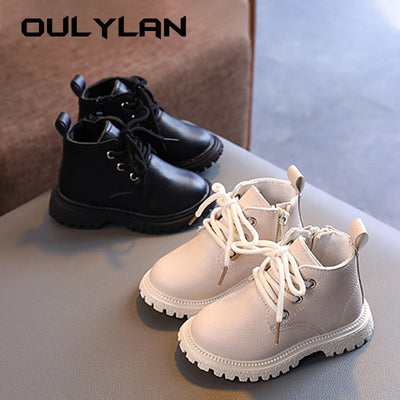 Kids Leather Baby Chelsea Short Boots Waterproof Children Shoes Boys Ankle Boots Fashion Girls Snow Boots Toddler Casual Shoe