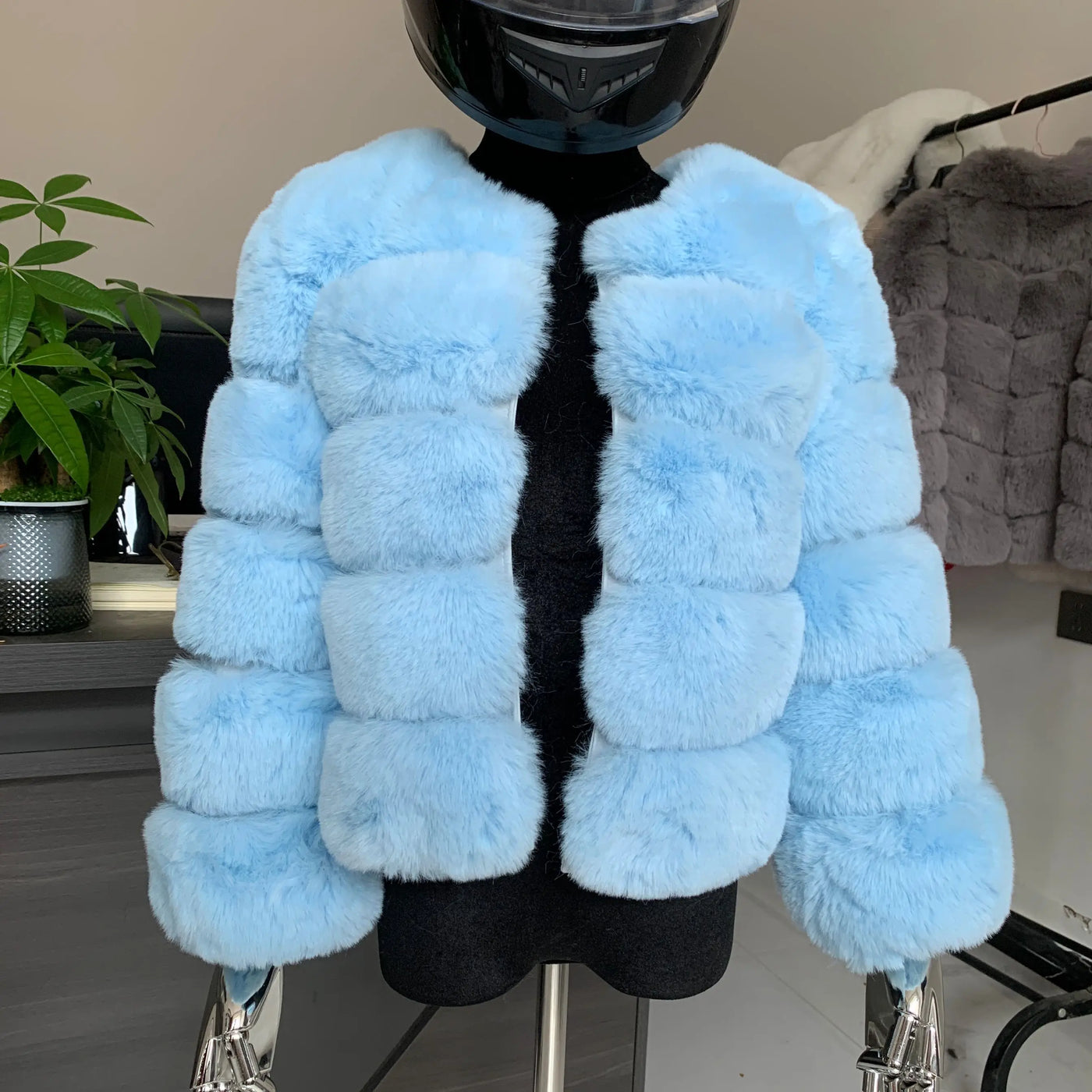 Winter coat for faux fur coat women new outerwear Fox fur short coat Fake fur  jacket furry fluffy jacket luxury woman fur Fake