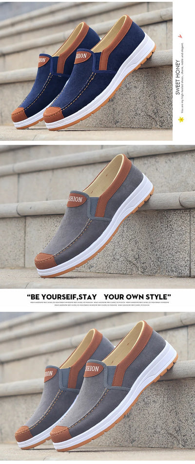 2023 Spring and Autumn Men Fashion Casual Shoes Trend Canvas Shoes Cover Feet Men Flat Shoes Lightweight and Soft Walking Shoes